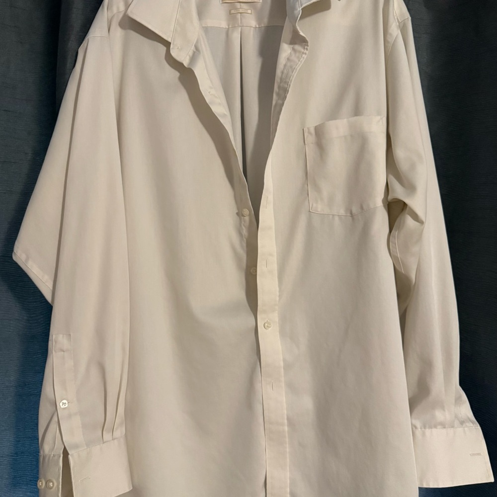Michael Kors Ivory Button Down Dress Shirt, Non Iron